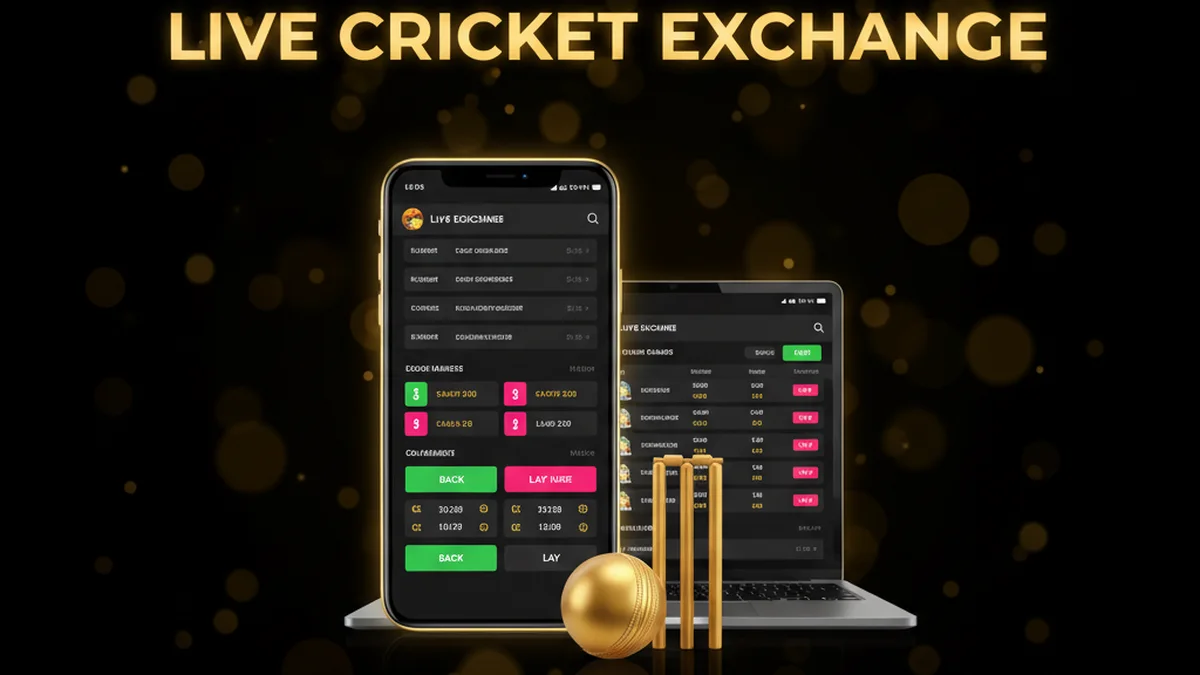 GoExch9 live cricket exchange odds on phone and laptop with back and lay buttons